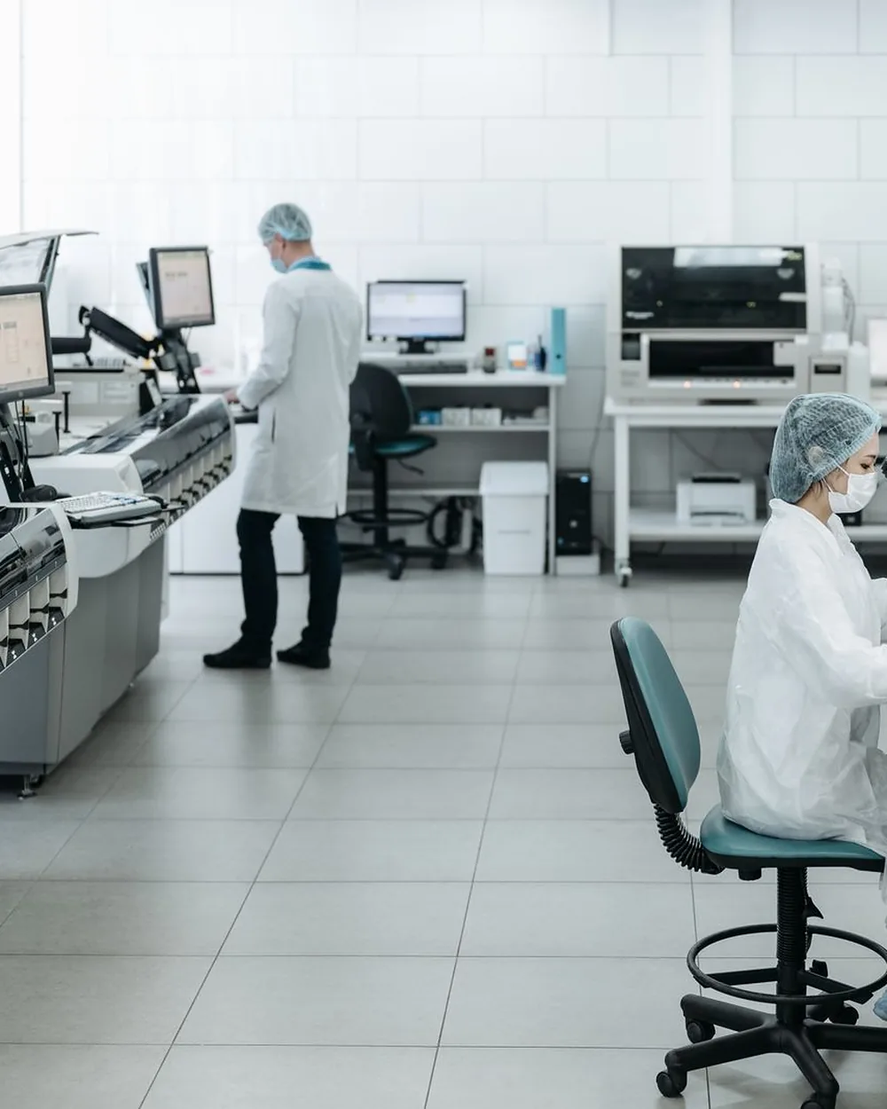 Scientists at work in a laboratory